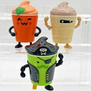 Wendy’s Frosty Frights Junior Kid Meal Toys Set of 3 Mummy Pirate Pumpkin